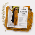 Charizma Embroidery Leather peach 3pc suits