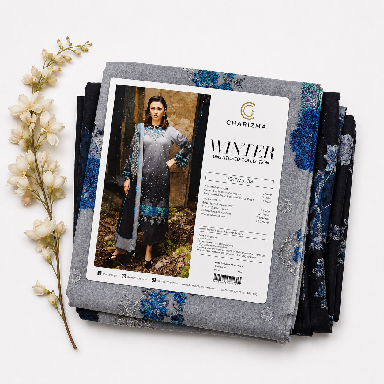 Charizma Embroidery Linen 3pc suits