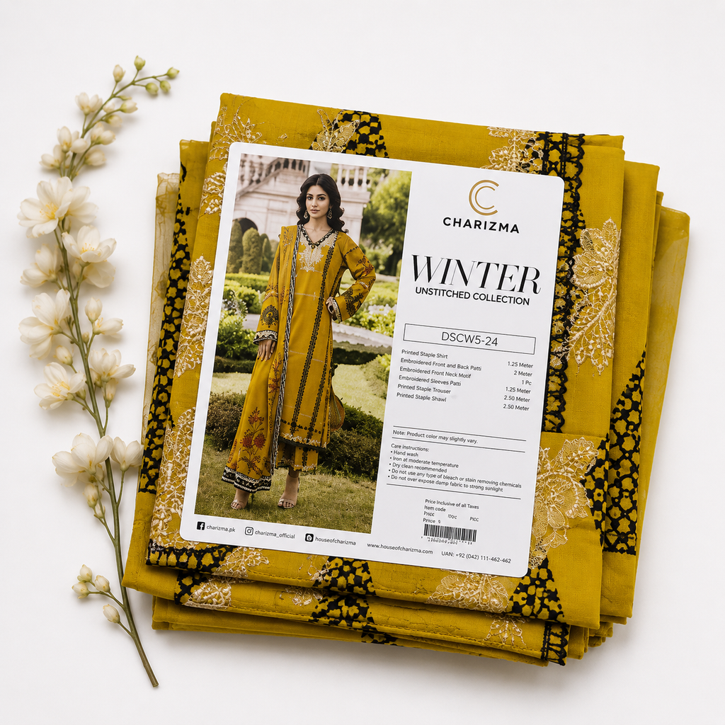 Charizma Embroidery Linen 3pc suits