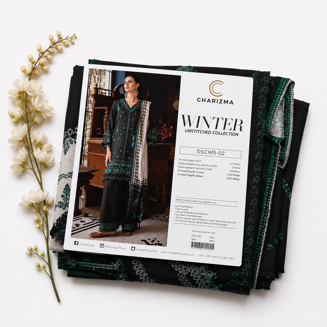 Charizma Embroidery Linen 3pc suits