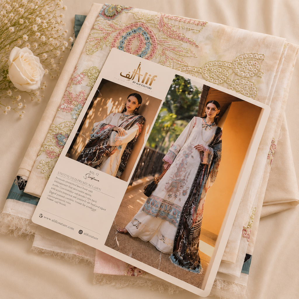 Ajr embroidery lawn 3pc suit