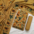 Marina 3-Piece Unstitched Suit with Pashmina Wool Shawl