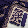 Marina 3-Piece Unstitched Suit with Pashmina Wool Shawl