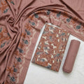 Marina 3-Piece Unstitched Suit with Pashmina Wool Shawl