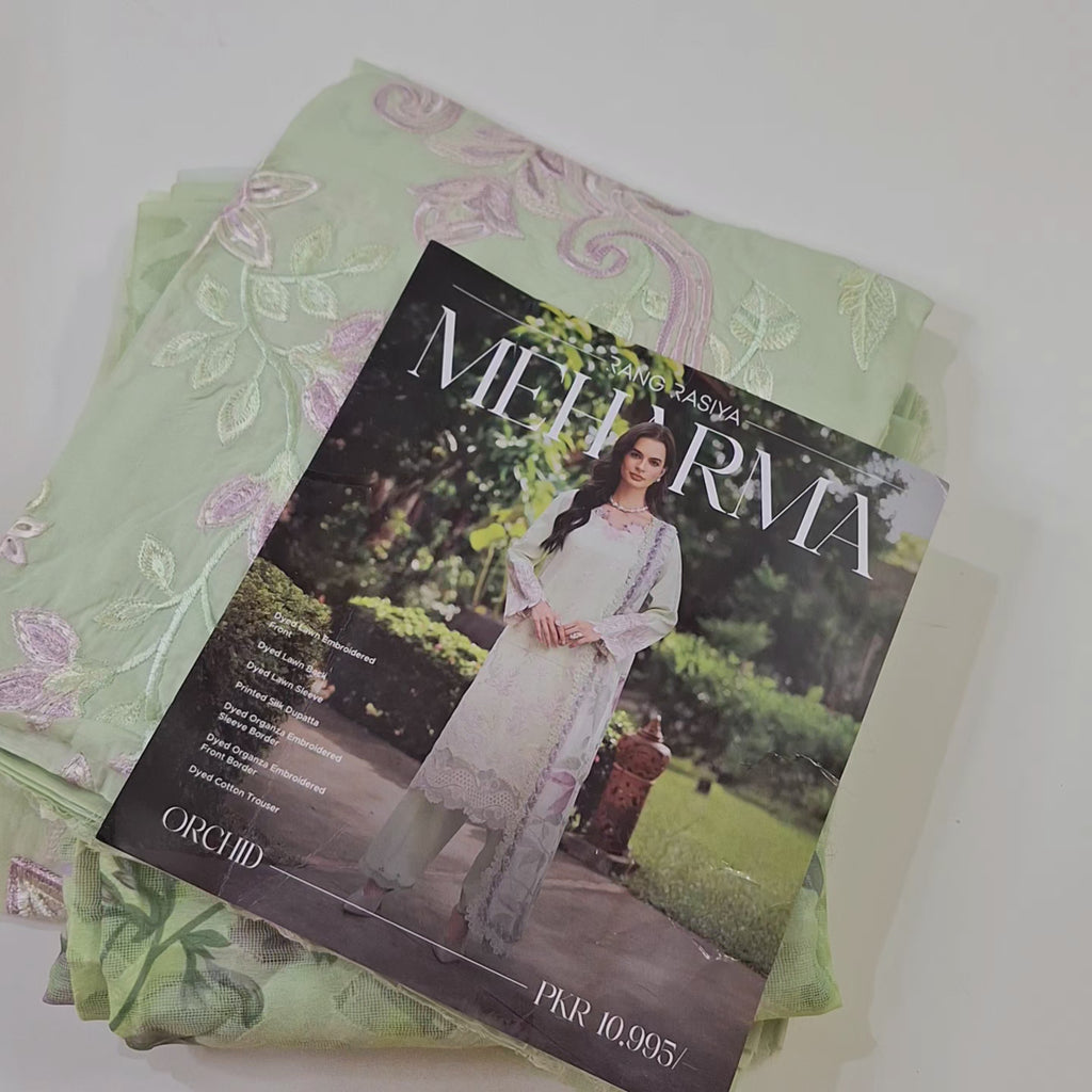 Rang rasiya embroidery lawn 3pc suit