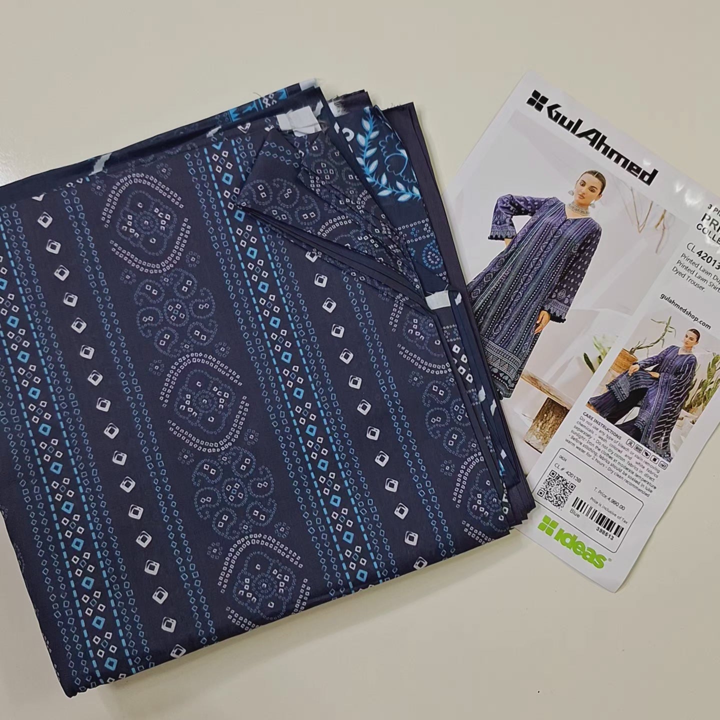 Gulahmed chunri lawn 3pc suit
