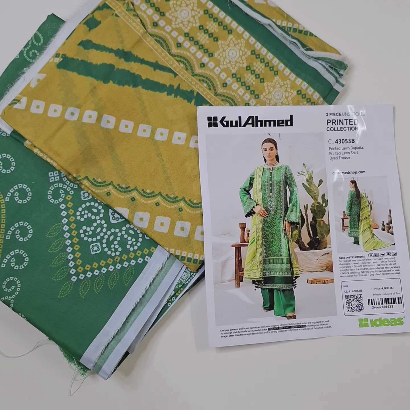 Gulahmed chunri lawn 3pc suit