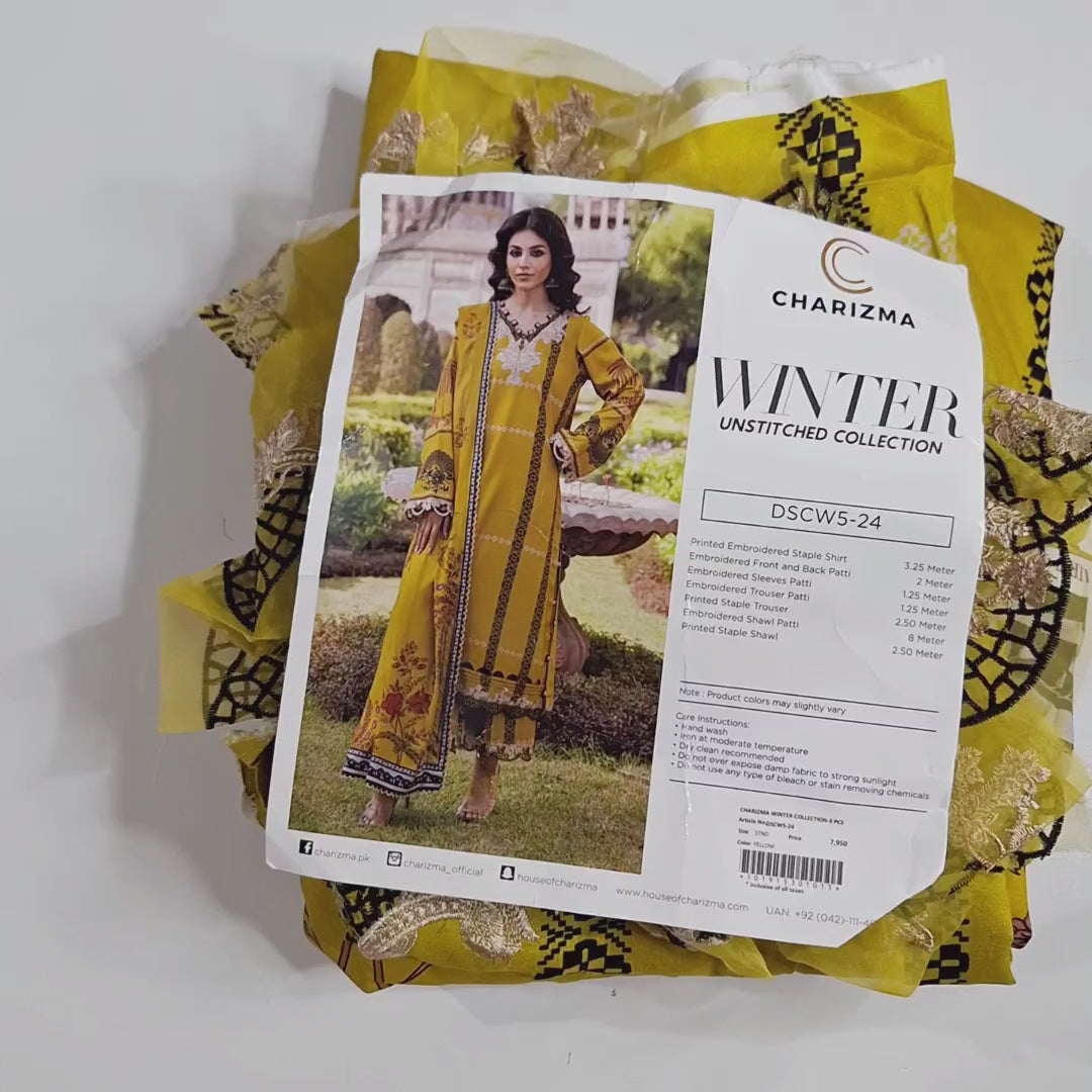 Charizma Embroidery Linen 3pc suits
