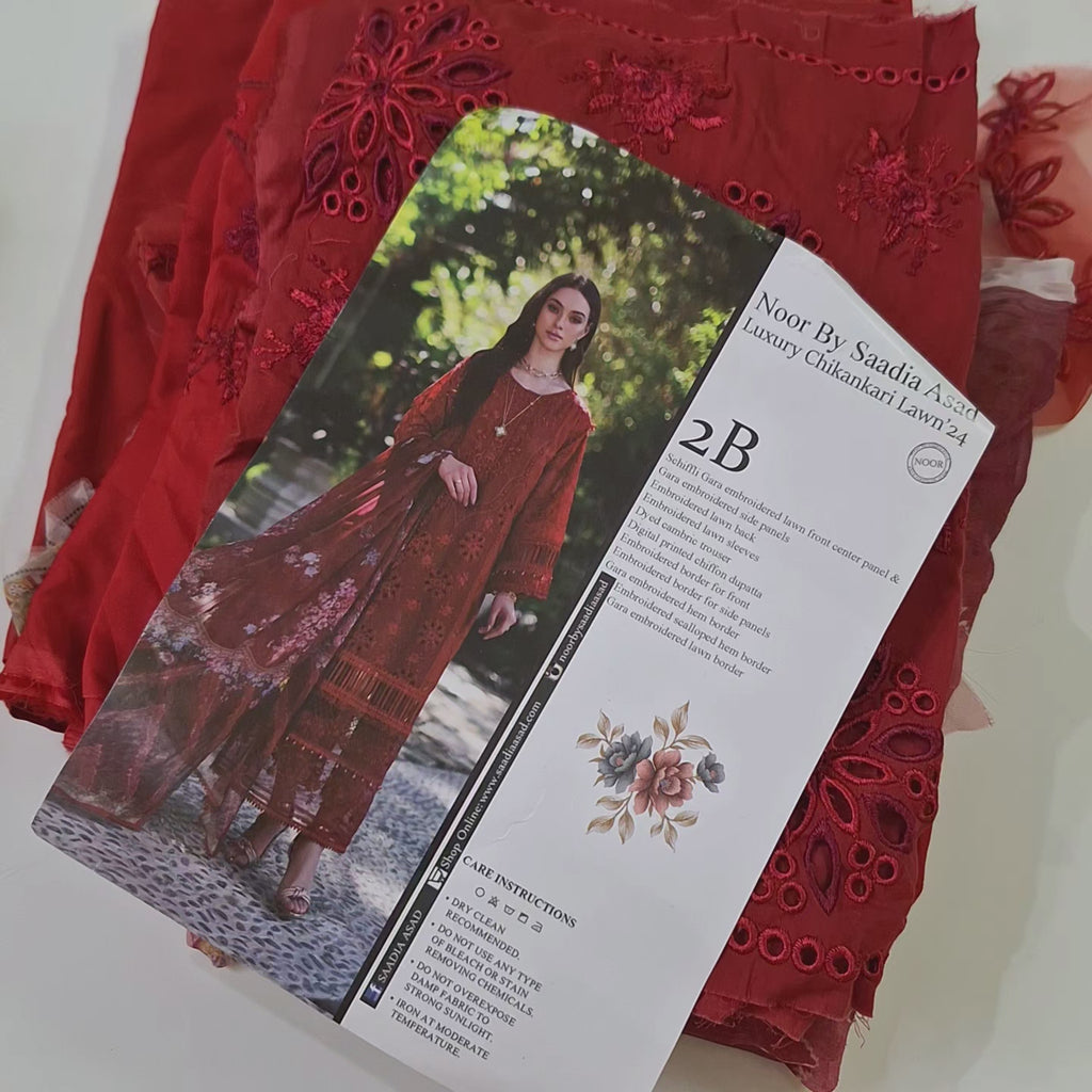 Noor by sadia asad lawn embroidery 3pc suit