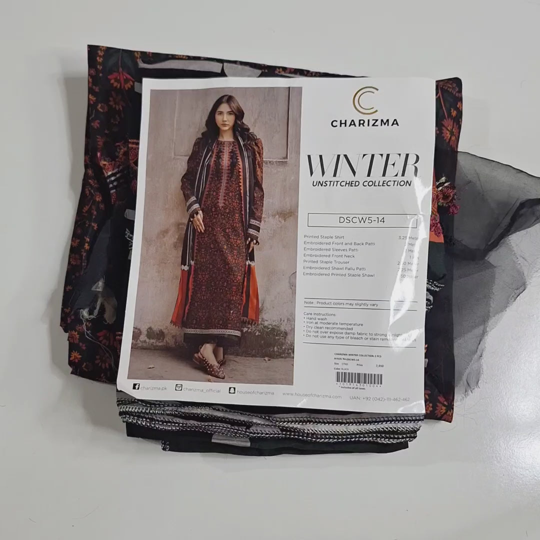 Charizma Embroidery Linen 3pc suits