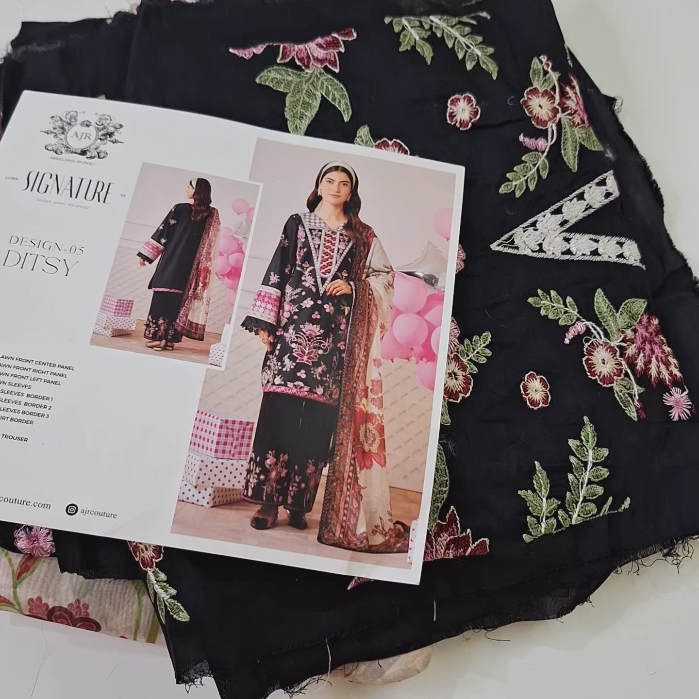 Ajr embroidery lawn 3pc suit