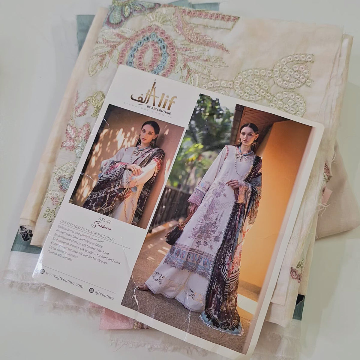 Ajr embroidery lawn 3pc suit