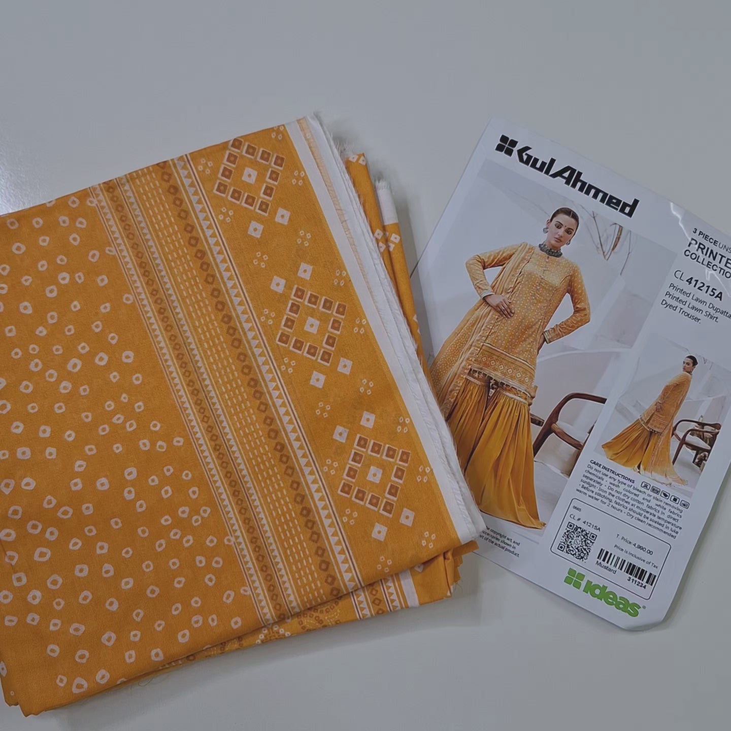 Gulahmed chunri lawn 3pc suit