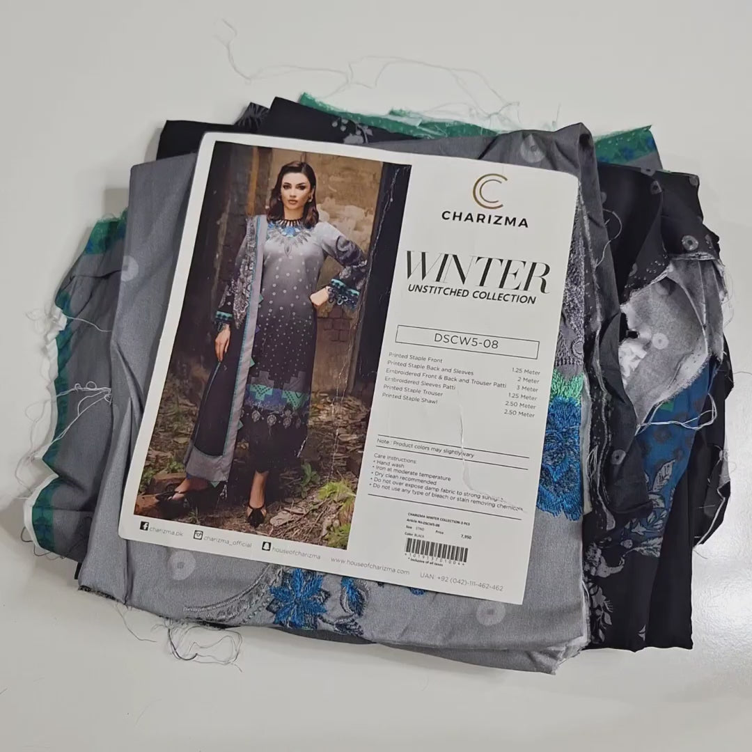 Charizma Embroidery Linen 3pc suits
