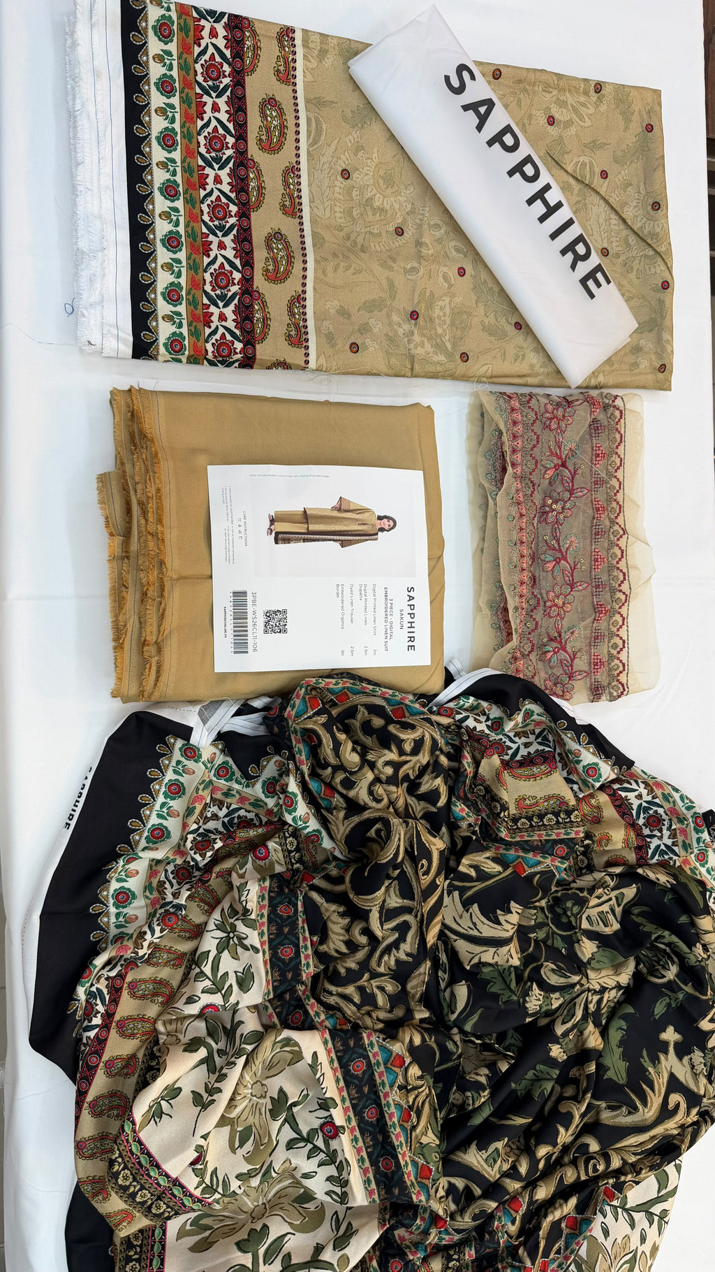 Sapphire embroidered linen 3pc suit 10